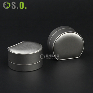 Factory Direct Half Round Pu Jewelry Packaging Box <b>Set</b> For All Jewelry Types With Custom Logo For Bulk Orders - Product Image 1