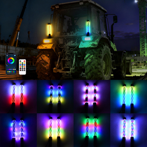 2 Luces LED RGB en Espiral, 10 Velocidades, 300 Patrones, Activadas por <span class=keywords><strong>Sonido</strong></span>, Luces de Persecución para RZR UTV ATV Todoterreno - Product Image 2