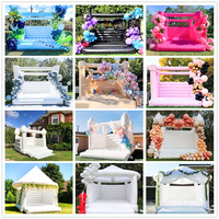 Mini château sautant plein d'entrain blanc Offre Spéciale aire de jeux gonflable commerciale pour enfants toboggan de maison de rebond pour les tout-petits