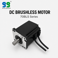 Moteur CC sans balais GOLDGUN 48V 400W 3000RPM 1.27N.m 70mm à faible bruit pour bras robotique, automatisation industrielle, personnalisation ODM/OEM