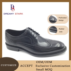 Chaussures Oxford de luxe vintage faites à la main pour hommes, design perforé au laser, collection automne, logo personnalisé, vente directe fabricant, grossiste - Product Image 2
