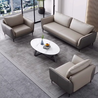 Nouveau canapé de réception de bureau moderne à trois places avec éponge haute densité pour le bureau à domicile