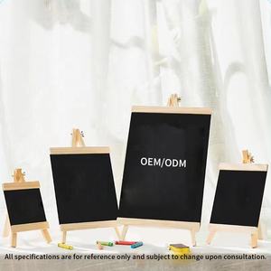 Chevalet de bureau multifonction <span class=keywords><strong>en</strong></span> bois avec <span class=keywords><strong>tableau</strong></span> <span class=keywords><strong>noir</strong></span> et <span class=keywords><strong>tableau</strong></span> à craie pour enfants - Surface d'écriture pour la décoration de la maison - Product Image 3