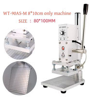 Machine professionnelle de gaufrage du cuir - Presse à marquer à double tube chauffant pour tampons personnalisés, course < 5 cm