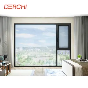 DERCHI美式标准隔音节能铝双釉lowe新房门窗