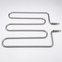 Élément Chauffant OEM pour Four à Pizza 1KW 220V SS304, Tube Chauffant Plat Serpentin pour Four à Pizza Commercial à Convoyeur 366x308mm