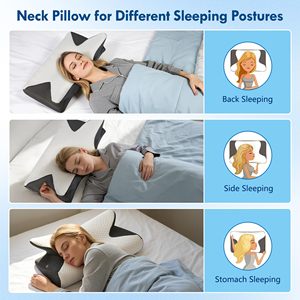 Almohada Ergonómica de Espuma Viscoelástica con Contorno en Forma de Mariposa para la Columna Cervical, para Adultos - Product Image 3