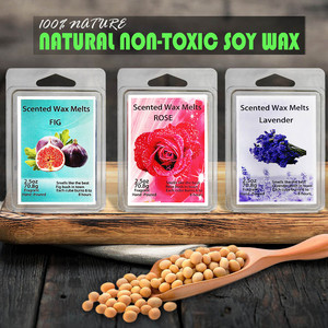 Cubes <span class=keywords><strong>de</strong></span> cire <span class=keywords><strong>de</strong></span> soja avec huile essentielle naturelle pour un assortiment <span class=keywords><strong>de</strong></span> Cubes chauffe-cire, Rose, figue, lavande, vanille - Product Image 4
