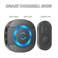 Sonnette sans fil intelligente Wi-Fi 433 MHz avec réglage du volume sur 5 niveaux, en ABS, étanche, portée de 300 m, installation facile, US EU AU