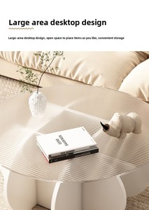 <span class=keywords><strong>Tavolino</strong></span> da Caffè di Lusso, Arredamento Moderno, Tavolo Centrale in <span class=keywords><strong>Vetro</strong></span> per Soggiorno, Colore Quercia, Forma Triangolare, Montaggio Semplice - Product Image 4