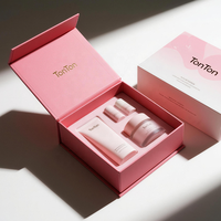 Boîte magnétique personnalisée et boîte cadeau orange pour ensemble de soins de la peau et emballage de luxe, boîte en papier de taille personnalisée