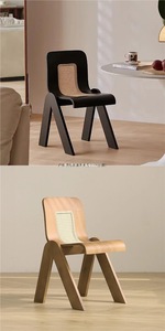 Sedia Moderna Classica in <span class=keywords><strong>Legno</strong></span>, Poltrona Lounge in <span class=keywords><strong>Legno</strong></span> <span class=keywords><strong>di</strong></span> Frassino Massiccio e Rattan - Product Image 6