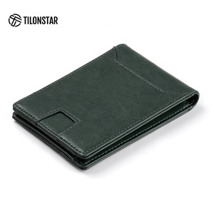 TILONSTAR TVW102 Personalized Logo Leather Money Clip Bank Credit Business Card Holder <b>RFID</b> Blocking ID <b>Wallet</b> - Product Image 4