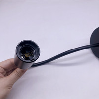 Lampe murale DIY à tube courbé, support/prise de lampe à vis E27, noir, 250V, modèle prêt à l'emploi, fourni par l'usine