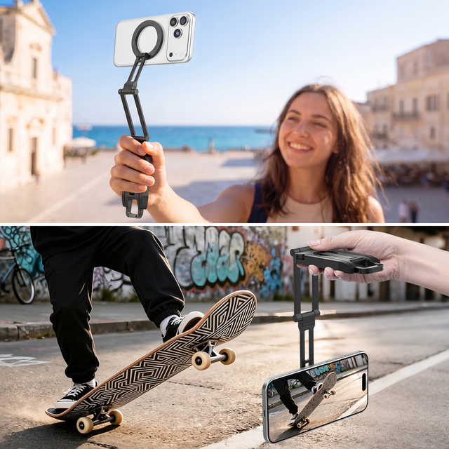 New Multi in 1 Mobile Phone Stand Portable Hook Magnetic Phone Photography Stand Vlog Blogger Live Streaming Stand