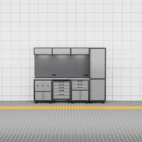 Armoire à outils modulaire avec tiroirs, système de rangement de garage personnalisé OEM, établi industriel amovible en acier laminé à froid