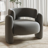 Chaises de luxe nordique moderne bois tissu ensembles velours cuir fauteuil aile maison salon Accent meubles salon canapés-chaises