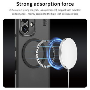 Laudtec Sjk809 coque de téléphone givrée charge magnétique Simple affaires Anti-empreintes digitales pour Iphone 16 15 14 13 12 11 Plus Pro Max - Product Image 4