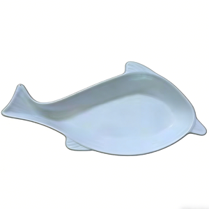 Plato de Sushi con Forma de Pez de Melamina de 13x6 Pulgadas para Servir Comida Japonesa, Ideal para Sushi y Dim Sum Asiáticos - Product Image 3