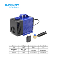 Kit de moteur de broche refroidi par eau G-Penny 1,5 kW ER16 D65 220V/380V avec onduleur YL42 80W, pompe à eau et support 65 mm pour machine de fraisage CNC
