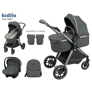 Poussette bébé Kidilo A8+C en alliage d'aluminium - Landau bidirectionnel - Poussette pliable trois-en-un - Capacité de charge de 15 kg - Product Image 5