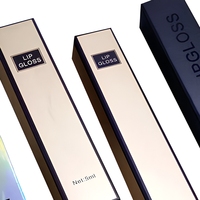 Coffret d'emballage personnalisé pour gloss à lèvres fait main avec papier d'art, pelliculage brillant/mat, gaufrage et dorure à chaud, marque privée