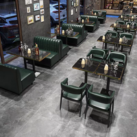 Nouveauté : Ensemble table et 2 chaises de style Hong Kong en acier inoxydable pour restaurant, café, hôtel