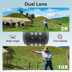 Jidetech 2K ống kính kép 4G 10x PTZ <span class=keywords><strong>IP</strong></span> <span class=keywords><strong>Camera</strong></span> chống nước IP66 Phát Hiện Hình người với âm thanh hai chiều hỗ trợ theo dõi hình người - Product Image 3