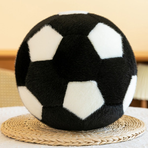 Peluche de Fútbol, <span class=keywords><strong>Juguete</strong></span> de Peluche Suave, Cojín de Peluche con Forma de Balón de Fútbol para Mascotas, Juego Interactivo para Niños, Regalo para Fanáticos, Decoración del Hogar - Product Image 4