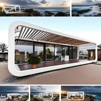 Maison conteneur modulaire européenne 20/40 pieds en acier galvanisé, portable, pour hôtel, villa, design moderne, écologique