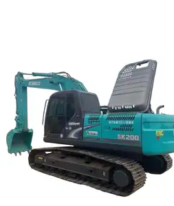 Equipo de construcción pesada eficiente excavadoras usadas SK 200 para trituradora Kobelco