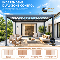 Pergola Bioclimatique Motorisée Minimaliste en Aluminium pour Spa et Retraite Bien-être – Vente Directe Usine