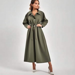 Abrigo de Diseño Tipo Gabardina, Abrigo Personalizado de Alta Calidad, Nuevo Modelo para Mujer, con Hebillas, Abrigo de Piel de Cordero Blanca para Mujer - Product Image 4