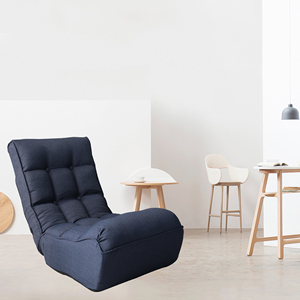 Portable Freely Movable Low Profile Lazy Recliner <b>Floor</b> Chair Ergonomic Cushioned Seat Ideal For Bedroom Balcony And Tiny Living - Product Image 2