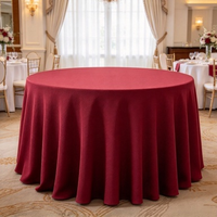 Nappe ronde moderne imprimée de luxe en tissu tissé, lavable, texture lin naturel, pour salle à manger, banquets et décoration d'événements