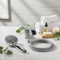 Ensemble de pommeau de douche à main haute pression OEM ODM pour salle de bain, 3 fonctions, économie d'eau, en ABS, avec tuyau et support