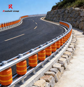 Sistema de Barrera de Rodillos para Carreteras ROADSAFE con Función de Absorción de Impactos y Protección Contra Colisiones, Tambor Amarillo de Tráfico - Product Image 3
