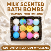 Bombes de bain parfumées au lait, moussantes, hydratantes, formule naturelle, coffret cadeau, fabrication OEM personnalisée, vente en gros