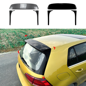 Volkswagen Golf 7 MK7 Rear Spoiler Piano Black Carbon Fiber Texture ABS Wing Shaped Trunk Lip - Product Image 1