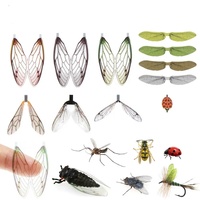 Ailes d'insectes pré-coupées réalistes pour la pêche à la mouche, ailes synthétiques de moucherons, de mouches à la bière, de mouches à la bière en bouteille, matériel de montage de leurres pour truites