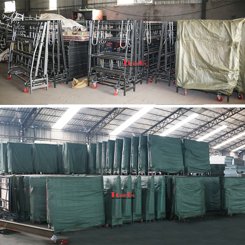 Portable Mobile Folding Event Stage Platform with Wheels for Hotel