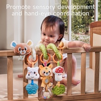 Tumama enfants en peluche doux hochets jouet mignon ours bébé poussette suspendu hochet jouet nouveau-né activité bébé landau animaux spirale jouets