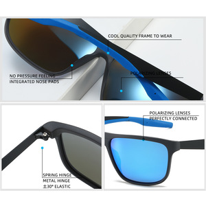 Gafas de sol deportivas coloridas TR90, gafas de sol personalizadas a la moda <span class=keywords><strong>para</strong></span> ciclismo, gafas de sol personalizadas <span class=keywords><strong>para</strong></span> corredores, gafas de sol polarizadas Unisex con logotipo <span class=keywords><strong>para</strong></span> pesca - Product Image 4