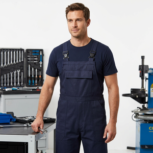 JNA GROUP <b>Men</b> Cotton Work Coverall CE Certified Anti-Allergy Dust Proof Dark Blue <b>for</b> Industrial Use - Product Image 5
