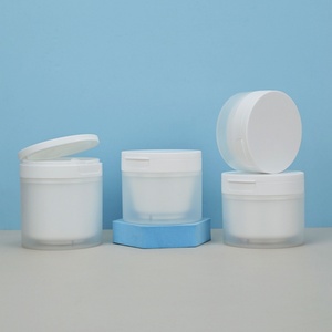 50g 100g Skin Care Frosted Cosmetic Jar Plastic PP Empty 4oz Body <b>Scrub</b> Jars Face Masks Containers with Spoon - Product Image 3