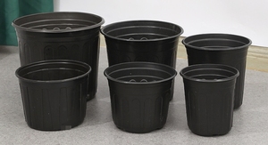 Macetas Redondas de Plástico Resistentes de 1/2/3/5 Galones, Macetas Negras Gruesas para Jardín y Uso Doméstico - Product Image 6