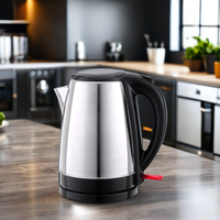 Bouilloire électrique 1.8L 1500W Nouveau design Appareil ménager en acier inoxydable certifié CE CB