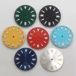 <span class=keywords><strong>Cadran</strong></span> de montre automatique mécanique noir et bleu de 28,<span class=keywords><strong>5</strong></span> mm avec logo OEM, luminescent, compatible avec les mouvements NH35 NH36 - Product Image 1