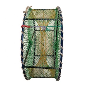 Pièges à crabes en acier à anneau vert <span class=keywords><strong>Cage</strong></span> à homard pour piège de pêche - Product Image 2