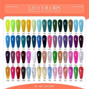 JTING New 120 Color Series Nail Polish Gel Set <b>Colour</b> Uv Gel Nail Kit Professional Nail Salon Soak off Natural Non Toxic OEM ODM - Product Image 4